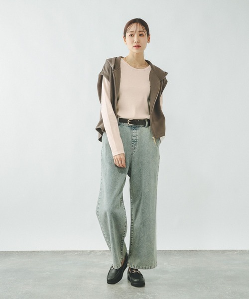 GLOBAL WORK(グローバルワーク)の「Beauteeラメリブプルオーバー/一部店舗限定/632501(Tシャツ/カットソー・レディース・オフホワイト/ブラック/ライトグレー・LARGE/MEDIUM)」の4枚目の写真