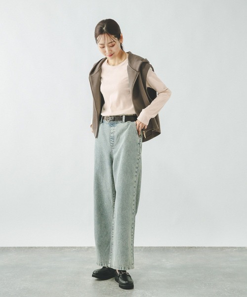 GLOBAL WORK(グローバルワーク)の「Beauteeラメリブプルオーバー/一部店舗限定/632501(Tシャツ/カットソー・レディース・オフホワイト/ブラック/ライトグレー・LARGE/MEDIUM)」の5枚目の写真