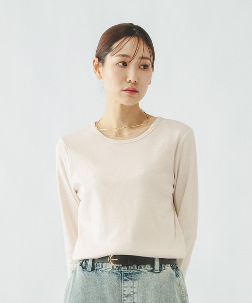 GLOBAL WORK(グローバルワーク)の「Beauteeラメリブプルオーバー/一部店舗限定/632501(Tシャツ/カットソー・レディース・オフホワイト/ブラック/ライトグレー・LARGE/MEDIUM)」の6枚目の写真