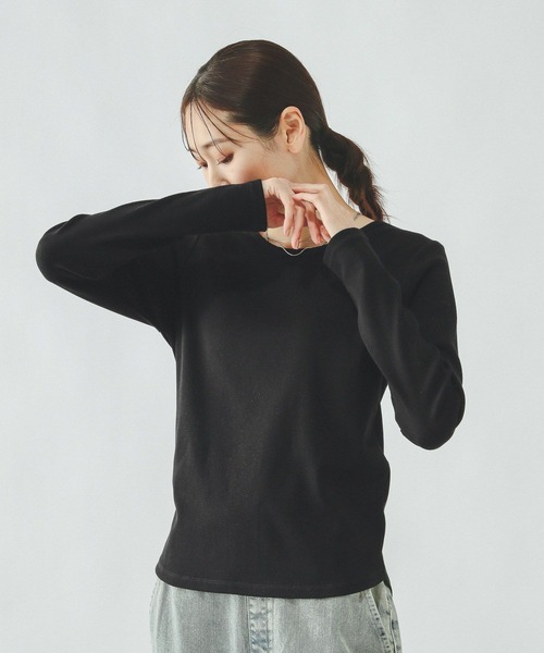 GLOBAL WORK(グローバルワーク)の「Beauteeラメリブプルオーバー/一部店舗限定/632501(Tシャツ/カットソー・レディース・オフホワイト/ブラック/ライトグレー・LARGE/MEDIUM)」の11枚目の写真