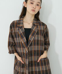 NOMINE | 【セットアップ対応】ハーフスリーブ チェック ジャケット(テーラードジャケット)