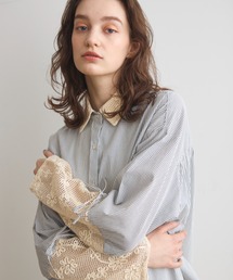 Crisp | フラワーメッシュオーバーシャツ(シャツ/ブラウス)