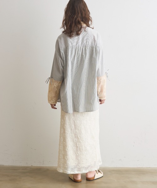 Crisp(クリスプ)の「フラワーメッシュオーバーシャツ(シャツ/ブラウス・レディース・グリーン/ブラック/オフホワイト・FREE)」の19枚目の写真