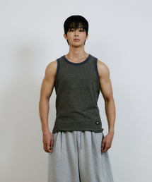 DRUNKTXT（ドランクテキスト）の「Soft Stripe Tank Top Blue（Tシャツ/カットソー）」