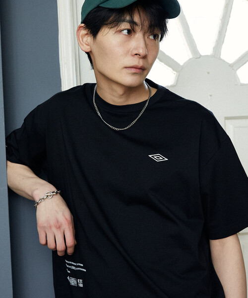 UMBRO(アンブロ)の「UMBRO × PUBLUX/アンブロ <吸水速乾>別注 プレーティング 天竺 グラフィック Tシャツ 限定展開(Tシャツ/カットソー・メンズ・ブラック/ライトグレー/ホワイト/チャコールグレー・LARGE/MEDIUM)」の5枚目の写真