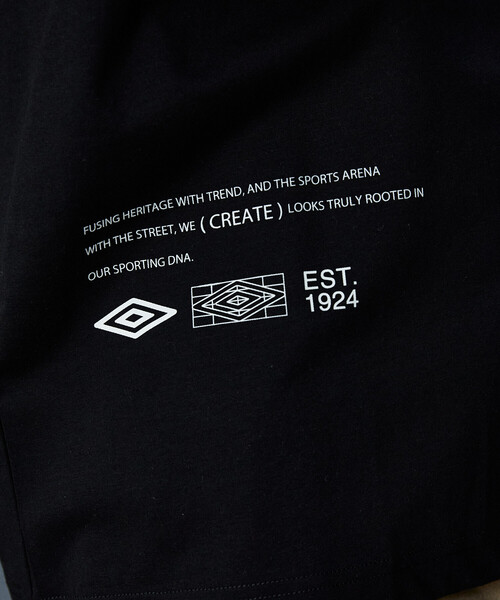 UMBRO(アンブロ)の「UMBRO × PUBLUX/アンブロ <吸水速乾>別注 プレーティング 天竺 グラフィック Tシャツ 限定展開(Tシャツ/カットソー・メンズ・ブラック/ライトグレー/ホワイト/チャコールグレー・LARGE/MEDIUM)」の12枚目の写真