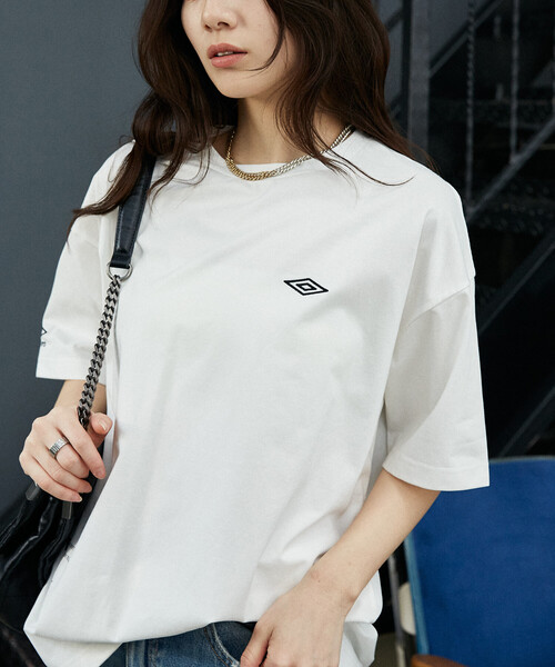 UMBRO(アンブロ)の「UMBRO × PUBLUX/アンブロ <吸水速乾>別注 プレーティング 天竺 グラフィック Tシャツ 限定展開(Tシャツ/カットソー・メンズ・ブラック/ライトグレー/ホワイト/チャコールグレー・LARGE/MEDIUM)」の14枚目の写真