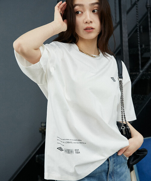 UMBRO(アンブロ)の「UMBRO × PUBLUX/アンブロ <吸水速乾>別注 プレーティング 天竺 グラフィック Tシャツ 限定展開(Tシャツ/カットソー・メンズ・ブラック/ライトグレー/ホワイト/チャコールグレー・LARGE/MEDIUM)」の21枚目の写真
