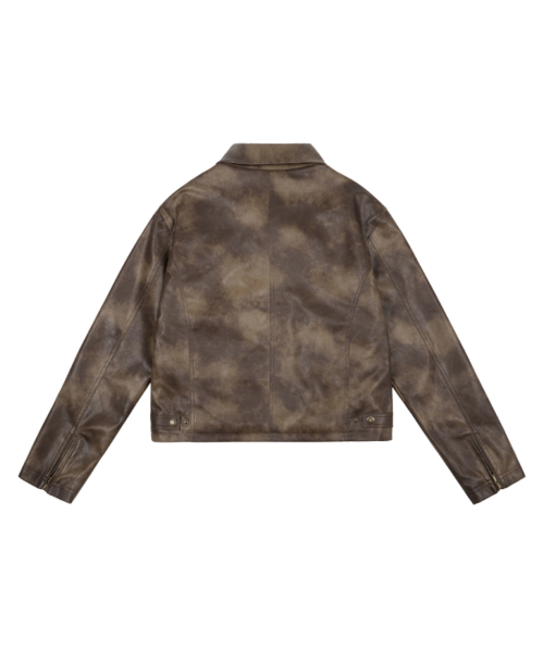 AAKAM（アーカム）の「Salt Washed Leather Jacket (Brown)（ライダースジャケット・レディース・その他・1/2）」の2枚目の写真