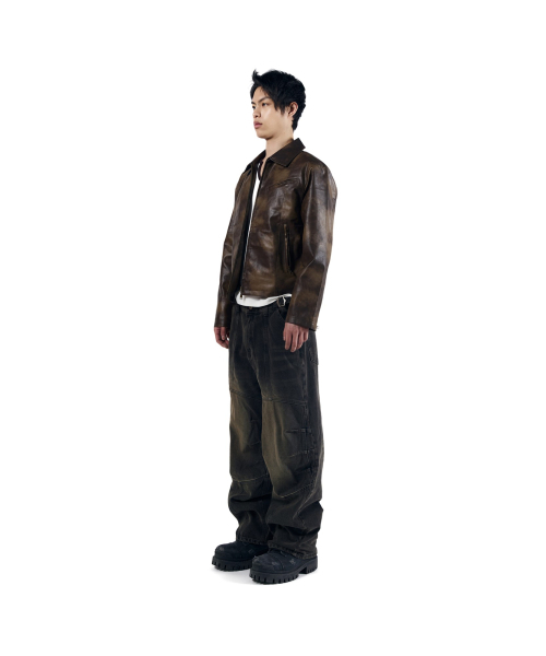 AAKAM（アーカム）の「Salt Washed Leather Jacket (Brown)（ライダースジャケット・レディース・その他・1/2）」の10枚目の写真