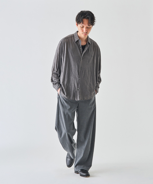 KANEMASA PHIL.(カネマサフィル)の「Kanemasa Phil. (カネマサ フィル) 別注 28ゲージ Atmosphere Ramie シャツ(シャツ/ブラウス・メンズ・ホワイト/ブラウン/チャコールグレー・MEDIUM/LARGE)」の18枚目の写真