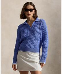 POLO GOLF（ポロ ゴルフ）の「ケーブルニット ポロカラー セーター（ニット/セーター）」