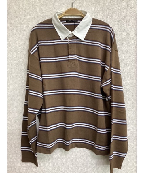 Bling Leads(ブリングリーズ)の「【Bls】【Bling Leads】ボーダーラガーシャツ ニット(ニット/セーター・メンズ・ワイン/ネイビー/サックスブルー/グレー/ベージュ/ブラック・FREE)」の4枚目の写真