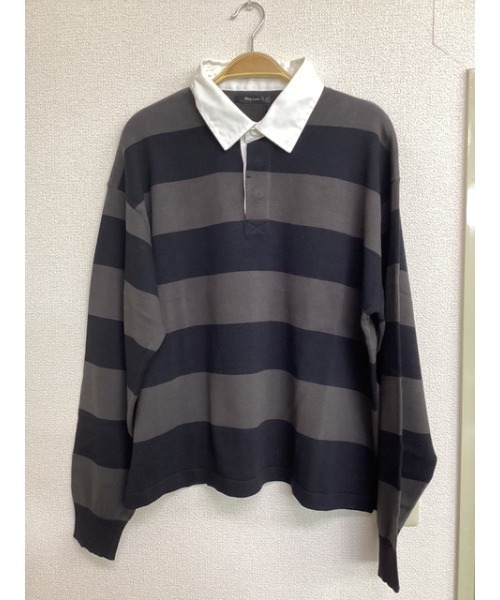 Bling Leads(ブリングリーズ)の「【Bls】【Bling Leads】ボーダーラガーシャツ ニット(ニット/セーター・メンズ・ワイン/ネイビー/サックスブルー/グレー/ベージュ/ブラック・FREE)」の2枚目の写真