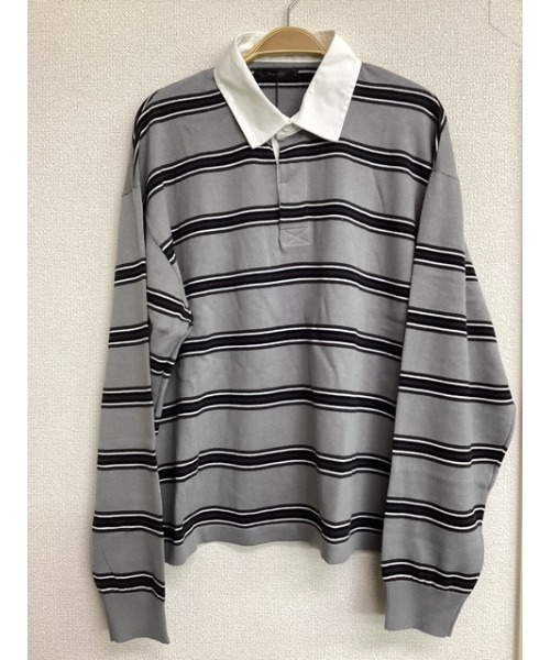 Bling Leads(ブリングリーズ)の「【Bls】【Bling Leads】ボーダーラガーシャツ ニット(ニット/セーター・メンズ・ワイン/ネイビー/サックスブルー/グレー/ベージュ/ブラック・FREE)」の14枚目の写真