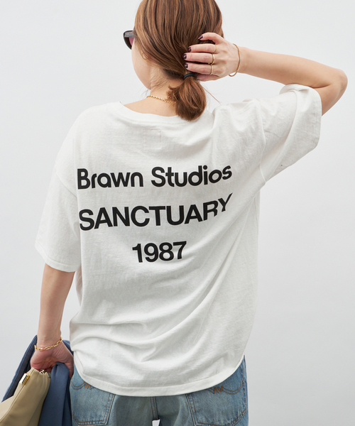 Deuxieme Classe（ドゥーズィエムクラス）の「【BRAWN/ブラウン】 LOGO Tシャツ（Tシャツ/カットソー・レディース・ブラック/ホワイト・FREE）」の7枚目の写真