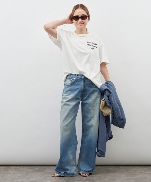 Deuxieme Classe（ドゥーズィエムクラス）の「【BRAWN/ブラウン】 LOGO Tシャツ（Tシャツ/カットソー・レディース・ブラック/ホワイト・FREE）」の15枚目の写真