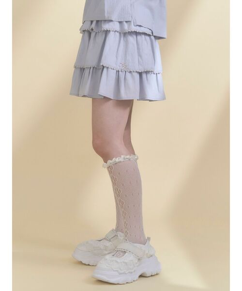 merry jenny（メリージェニー）の「ソフトレースティアードミニスカート（スカート・レディース・ネイビー/ピンク/ブルー・FREE）」の17枚目の写真