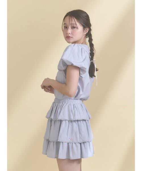 merry jenny（メリージェニー）の「ソフトレースティアードミニスカート（スカート・レディース・ネイビー/ピンク/ブルー・FREE）」の21枚目の写真