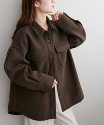 hellam ピーコート ブラウン hellam（ヘラム） ピーコート pコート シャギーミドルコート
