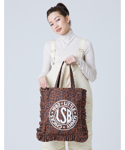 Little sunny bite(リトルサニーバイト)の「【Little Sunny Bite】LSB Logo frill tote bag(ショルダーバッグ・レディース・レオパード/マルチ・FREE)」の1枚目の写真