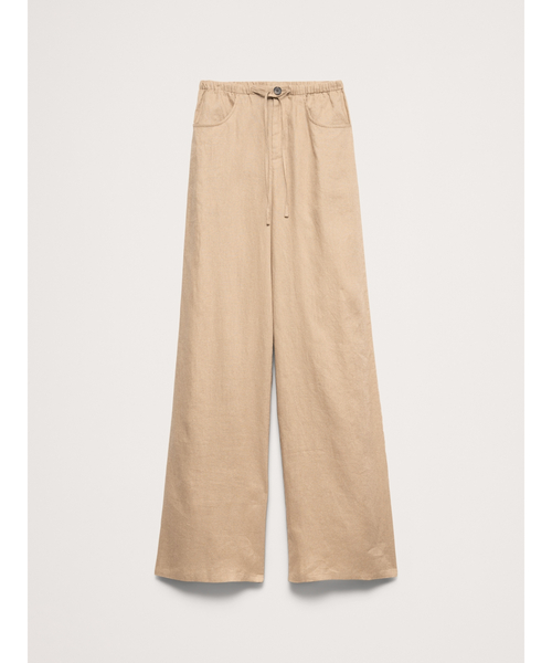Banana Republic(バナナリパブリック)の「スタジオ ワイドレッグ ドローストリング リネン パンツ(その他パンツ・レディース・ブラウン/ベージュ/ブルー・S/M/L/XS)」の13枚目の写真