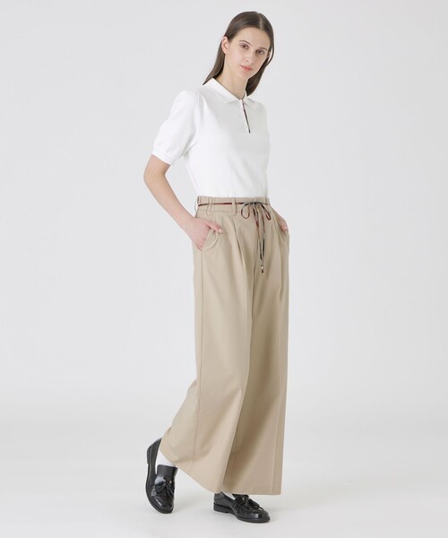 BLUE LABEL CRESTBRIDGE(ブルーレーベルクレストブリッジ)の「サイロスパンクリアツイルワイドパンツ(その他パンツ・レディース・ダークネイビー/ベージュ・36/38)」の10枚目の写真