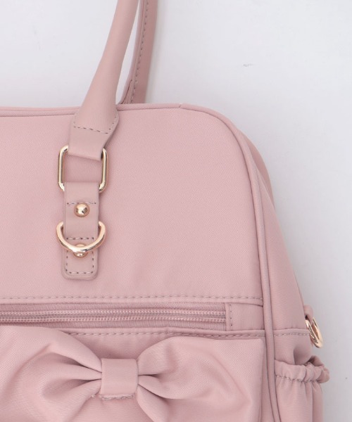 axes femme（アクシーズファム）の「撥水ナイロンＷリボンボストン（ボストンバッグ・レディース・ピンク/ブラック・FREE）」の9枚目の写真