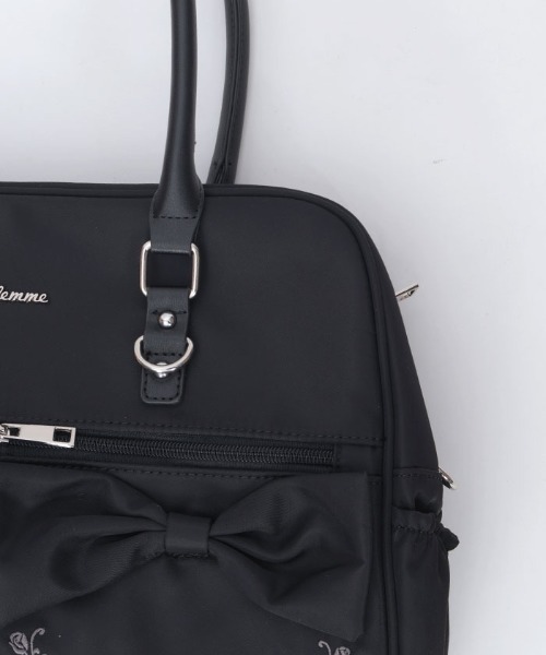 axes femme（アクシーズファム）の「撥水ナイロンＷリボンボストン（ボストンバッグ・レディース・ピンク/ブラック・FREE）」の19枚目の写真