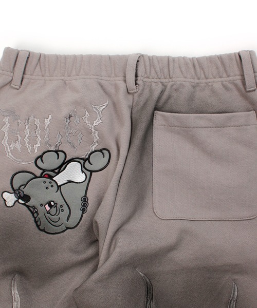 GALFY(ガルフィー)の「【GALFY/ガルフィー】ファイヤーピカピカ汚れたパンツ(スウェットパンツ・メンズ・ブラック/グレイッシュベージュ/ホワイト・XL/L/M)」の12枚目の写真
