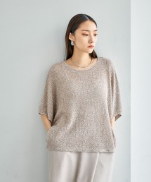 LEPSIM | 5ゲージネップメッシュプルオーバーSS 661448(ニット/セーター)