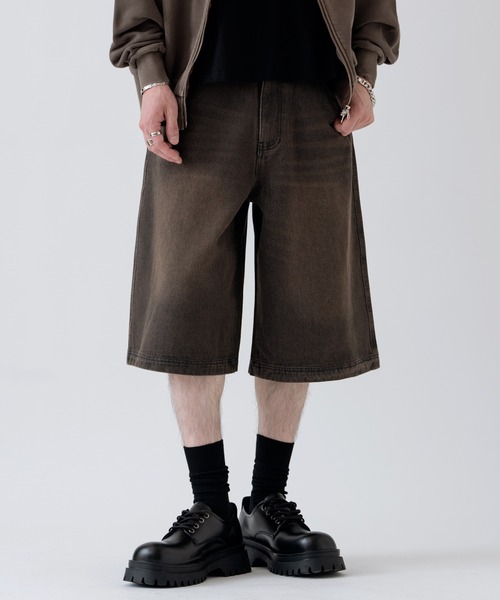 improves（インプローブス）の「12oz デニム ワイド ハーフパンツ（その他パンツ・メンズ・チャコール/カモフラージュ/ブラック/ブルー/ネイビー・LARGE/X-LARGE/MEDIUM）」の3枚目の写真