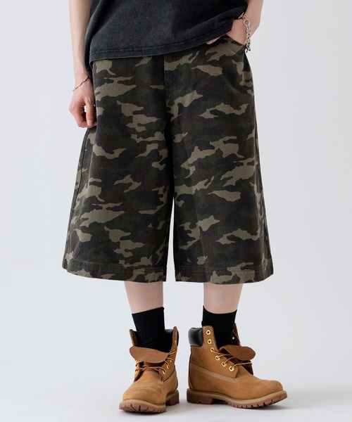 improves（インプローブス）の「12oz デニム ワイド ハーフパンツ（その他パンツ・メンズ・チャコール/カモフラージュ/ブラック/ブルー/ネイビー・LARGE/X-LARGE/MEDIUM）」の5枚目の写真