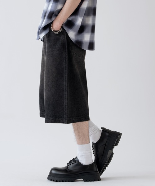 improves（インプローブス）の「12oz デニム ワイド ハーフパンツ（その他パンツ・メンズ・チャコール/カモフラージュ/ブラック/ブルー/ネイビー・LARGE/X-LARGE/MEDIUM）」の7枚目の写真