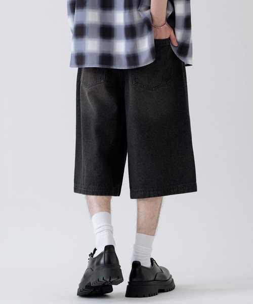 improves（インプローブス）の「12oz デニム ワイド ハーフパンツ（その他パンツ・メンズ・チャコール/カモフラージュ/ブラック/ブルー/ネイビー・LARGE/X-LARGE/MEDIUM）」の8枚目の写真