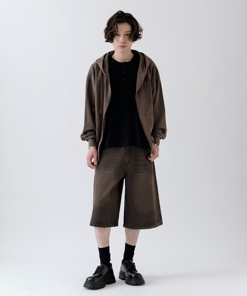 improves（インプローブス）の「12oz デニム ワイド ハーフパンツ（その他パンツ・メンズ・チャコール/カモフラージュ/ブラック/ブルー/ネイビー・LARGE/X-LARGE/MEDIUM）」の13枚目の写真