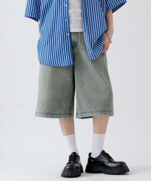 improves（インプローブス）の「12oz デニム ワイド ハーフパンツ（その他パンツ・メンズ・チャコール/カモフラージュ/ブラック/ブルー/ネイビー・LARGE/X-LARGE/MEDIUM）」の18枚目の写真