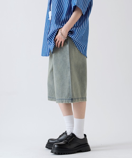improves（インプローブス）の「12oz デニム ワイド ハーフパンツ（その他パンツ・メンズ・チャコール/カモフラージュ/ブラック/ブルー/ネイビー・LARGE/X-LARGE/MEDIUM）」の19枚目の写真
