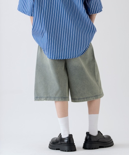 improves（インプローブス）の「12oz デニム ワイド ハーフパンツ（その他パンツ・メンズ・チャコール/カモフラージュ/ブラック/ブルー/ネイビー・LARGE/X-LARGE/MEDIUM）」の20枚目の写真
