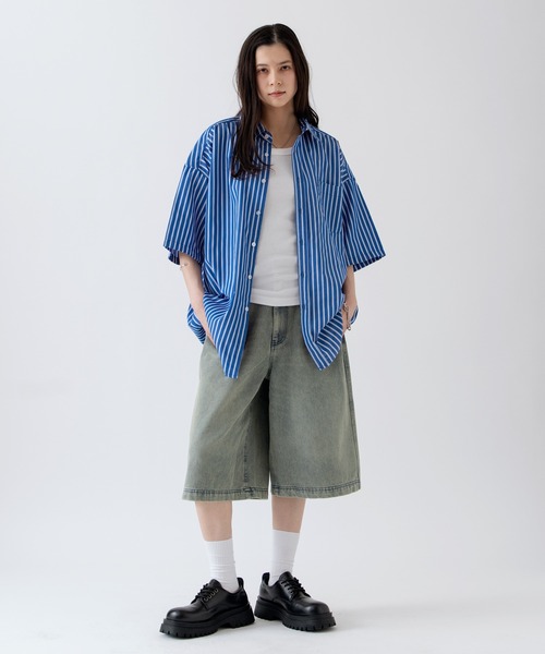 improves（インプローブス）の「12oz デニム ワイド ハーフパンツ（その他パンツ・メンズ・チャコール/カモフラージュ/ブラック/ブルー/ネイビー・LARGE/X-LARGE/MEDIUM）」の21枚目の写真