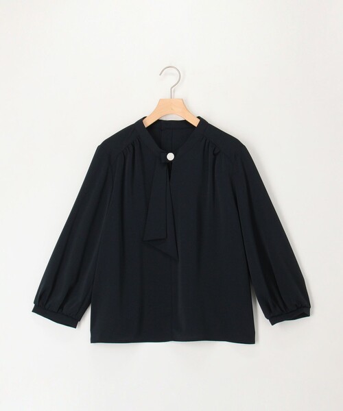 MICO COULIER（ミコクリエ）の「エラスティックカルゼブラウス（シャツ/ブラウス・レディース・サックスブルー/オフホワイト/ネイビー/ピンク・38）」の2枚目の写真