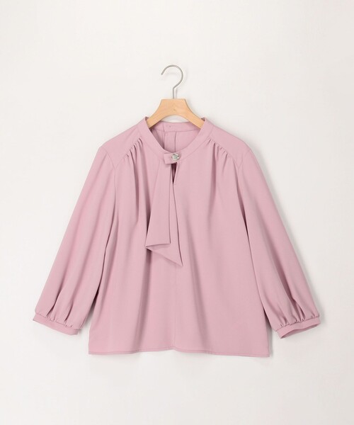 MICO COULIER（ミコクリエ）の「エラスティックカルゼブラウス（シャツ/ブラウス・レディース・サックスブルー/オフホワイト/ネイビー/ピンク・38）」の4枚目の写真