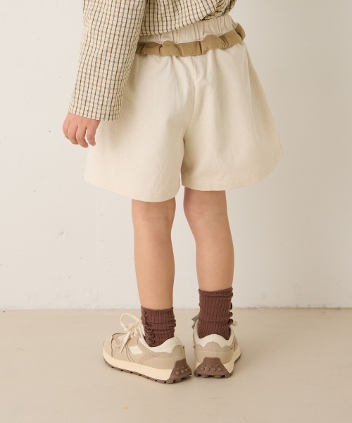 riziere（リジェール）の「ウエストデザインショートパンツ（その他パンツ・キッズ・ナチュラル・90/100/110/120/130/140）」の2枚目の写真