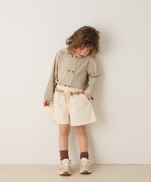 riziere（リジェール）の「ウエストデザインショートパンツ（その他パンツ・キッズ・ナチュラル・90/100/110/120/130/140）」の4枚目の写真
