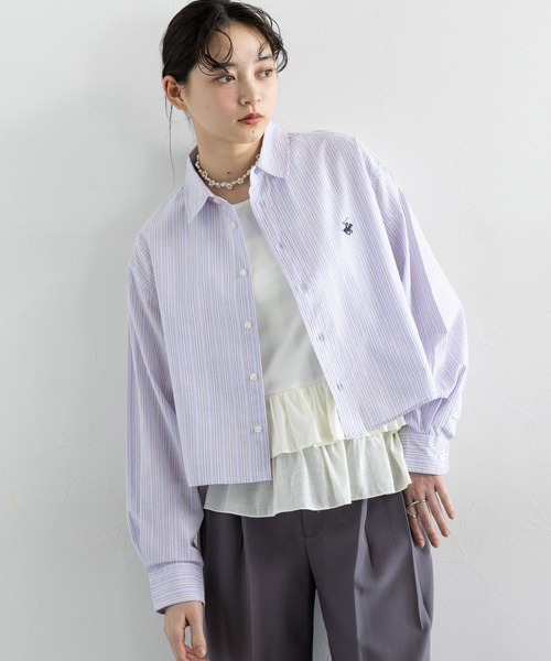 BEVERLY HILLS POLO CLUB（ビバリーヒルズポロクラブ）の「BEVERLY HILLS POLO CLUB/アソートルーズシャツ（シャツ/ブラウス・レディース・グリーン系/ネイビー/ブルー系/イエロー系/ブルー・SMALL/MEDIUM）」の4枚目の写真