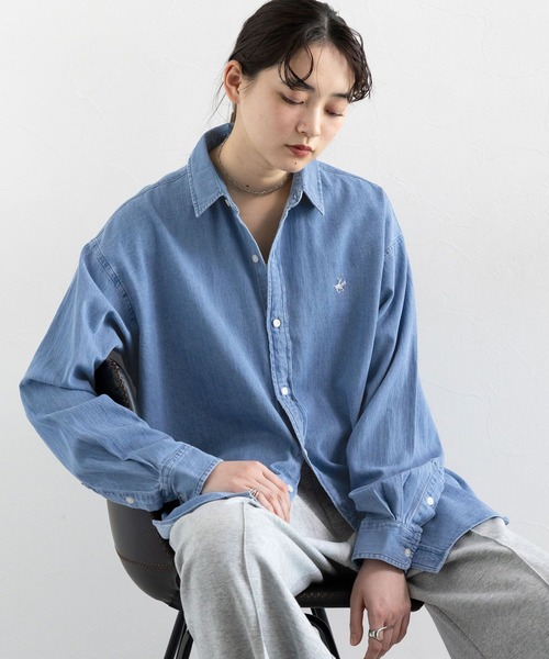 BEVERLY HILLS POLO CLUB（ビバリーヒルズポロクラブ）の「BEVERLY HILLS POLO CLUB/アソートルーズシャツ（シャツ/ブラウス・レディース・グリーン系/ネイビー/ブルー系/イエロー系/ブルー・SMALL/MEDIUM）」の3枚目の写真