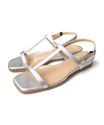 Pointer（shoes）（ポインター）の「【本革・日本製】 ストラップ ウエッジソール スクエアトゥ バックストラップ サンダル（サンダル）」