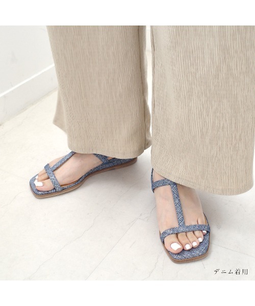 Pointer(shoes)(ポインター)の「【本革・日本製】 ストラップ ウエッジソール スクエアトゥ バックストラップ サンダル(サンダル・レディース・シルバー/オフホワイト/ブラック/その他・L/LL/M/S)」の17枚目の写真