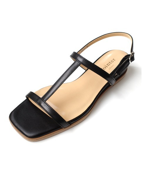 Pointer(shoes)(ポインター)の「【本革・日本製】 ストラップ ウエッジソール スクエアトゥ バックストラップ サンダル(サンダル・レディース・シルバー/オフホワイト/ブラック/その他・L/LL/M/S)」の18枚目の写真
