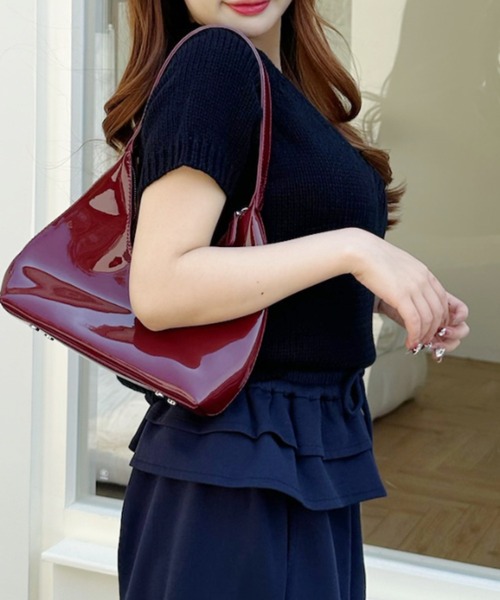 Ada.（エイダ）の「バックパンチアウト ラグラン半袖サマーニット（ニット/セーター・レディース・ホワイト/ブルー/ライトイエロー/ブラック・FREE）」の21枚目の写真